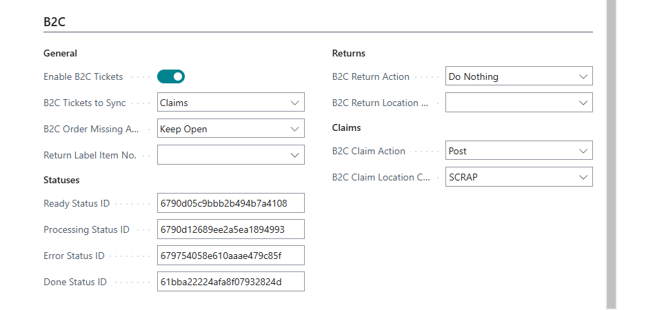 B2C Setup